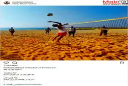 تفریحات سالم محسن افشانی در سواحل دوبی/ عکس