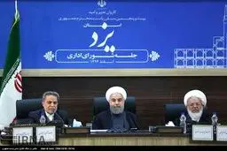حضور روحانی در جلسه شورای اداری یزد/ تصاویر