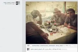 عکس:کله پاچه خوری شریفی‌نیا و امیرجعفری