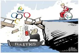 واکنش رسانه های روسیه به حذف تیم پارالمپیک کشورشان/کاریکاتور