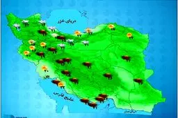 خبر خوب؛ بارش‌ها کماکان ادامه دارد/ شدت بارش‌ها در تهران و ۱۰ استان دیگر/ نقشه آب و هوای کشور