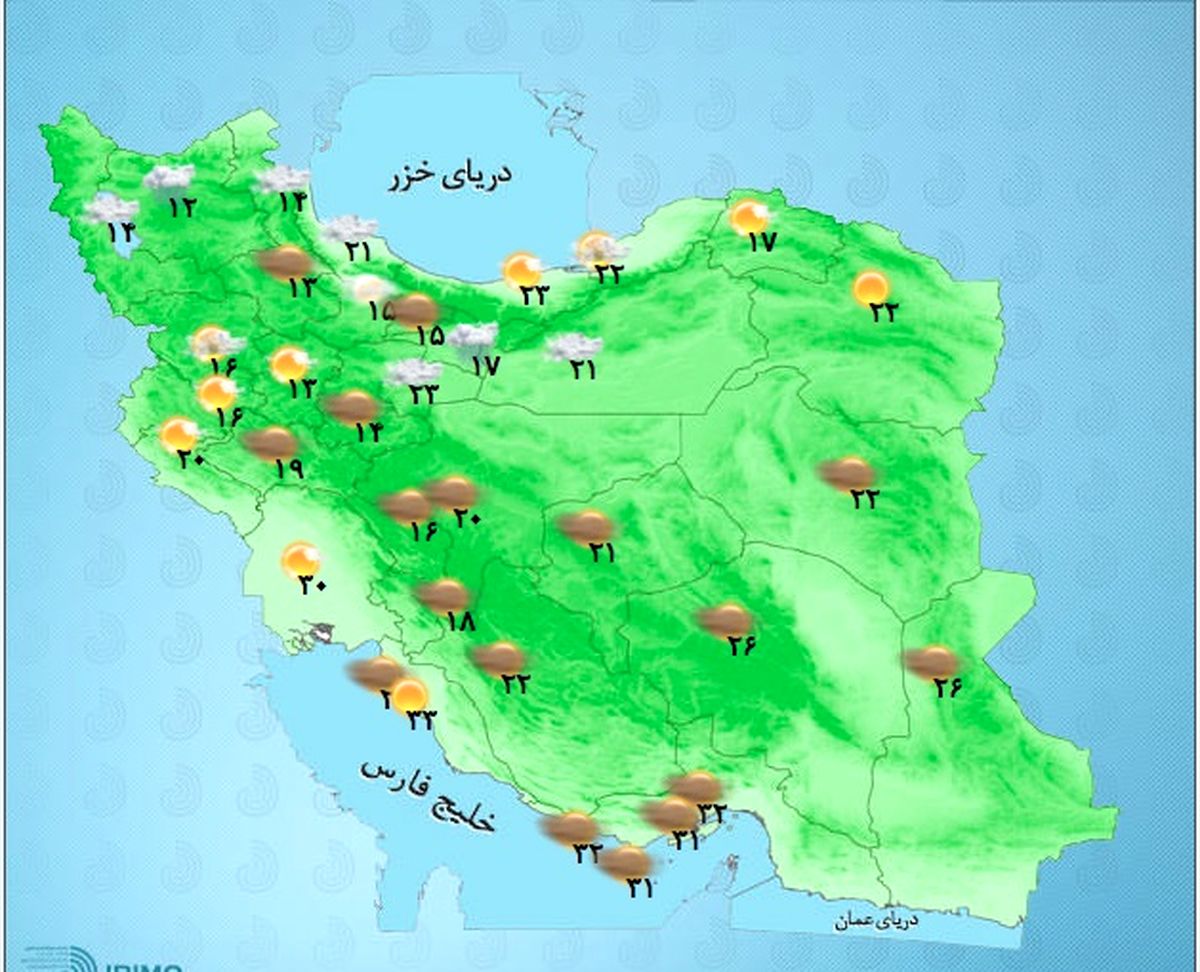 خبر خوب؛ بارش‌ها کماکان ادامه دارد/ شدت بارش‌ها در تهران و ۱۰ استان دیگر/ نقشه آب و هوای کشور