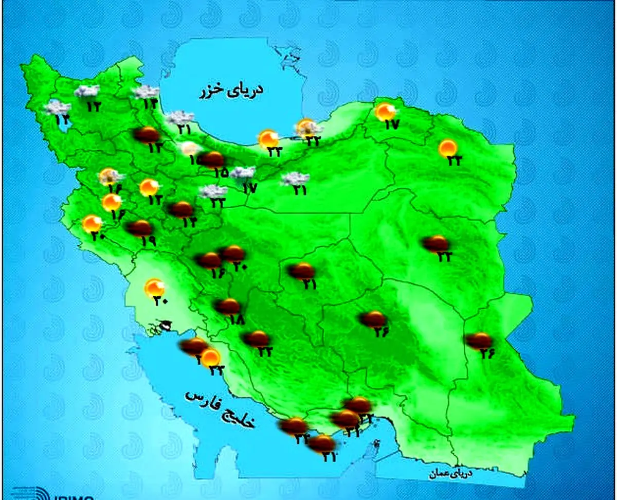 خبر خوب؛ بارش‌ها کماکان ادامه دارد/ شدت بارش‌ها در تهران و ۱۰ استان دیگر/ نقشه آب و هوای کشور