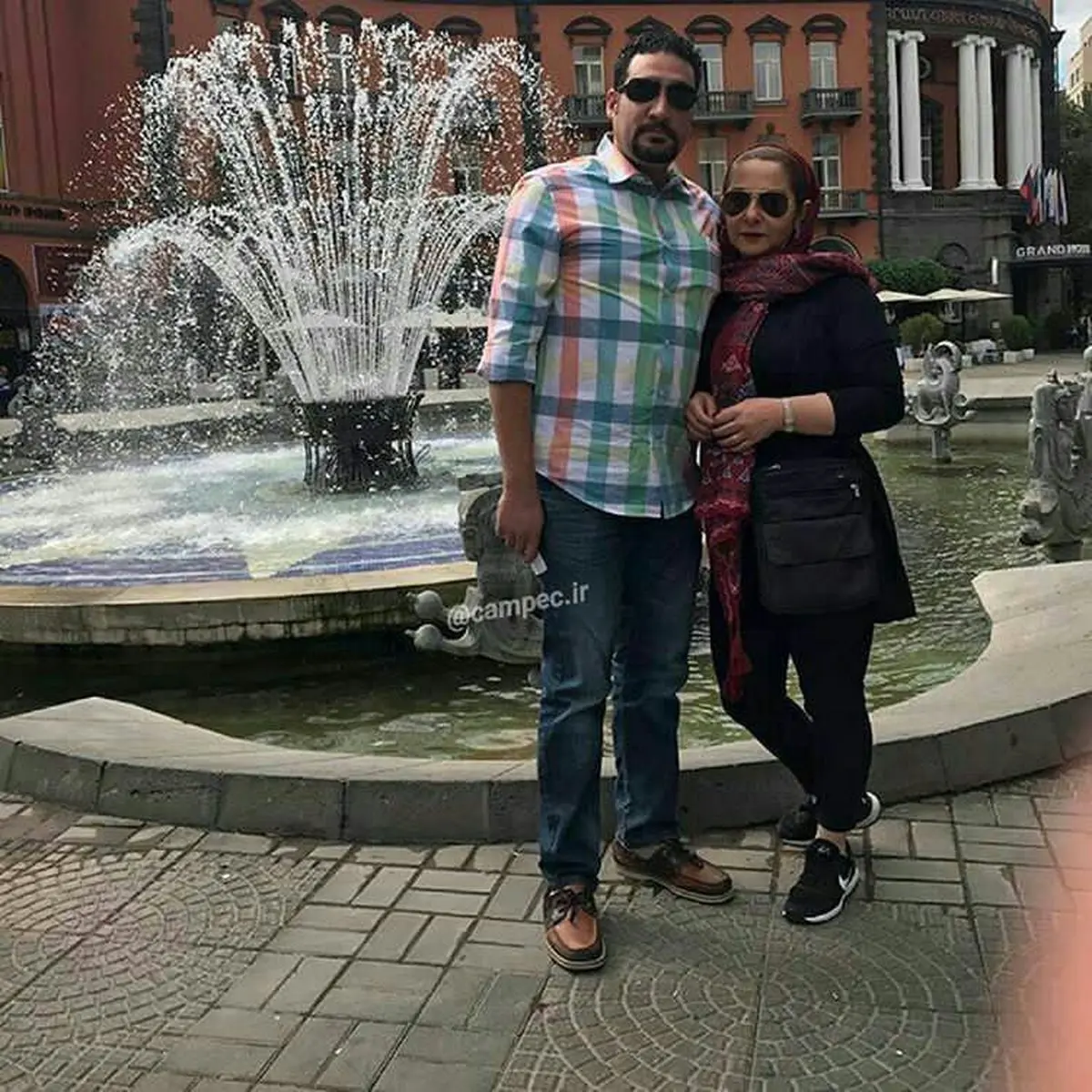 تصویری خاص از لاله صبوری و همسرش