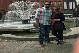 تصویری خاص از لاله صبوری و همسرش