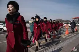 اعزام ۲۰۰ لیدر زن ورزشکاران کره شمالی به المپیک زمستانی کره جنوبی/تصاویر