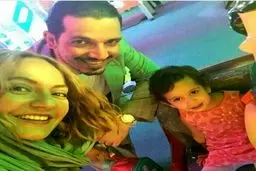 مهناز افشار با همسر و فرزندش/عکس