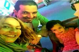 مهناز افشار با همسر و فرزندش/عکس