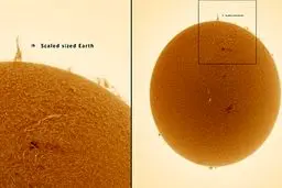تصویر برج ایفل روی خورشید