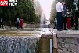 ببینید؛حضور گسترده مسافران نوروزی در باغ شاهزاده ماهان