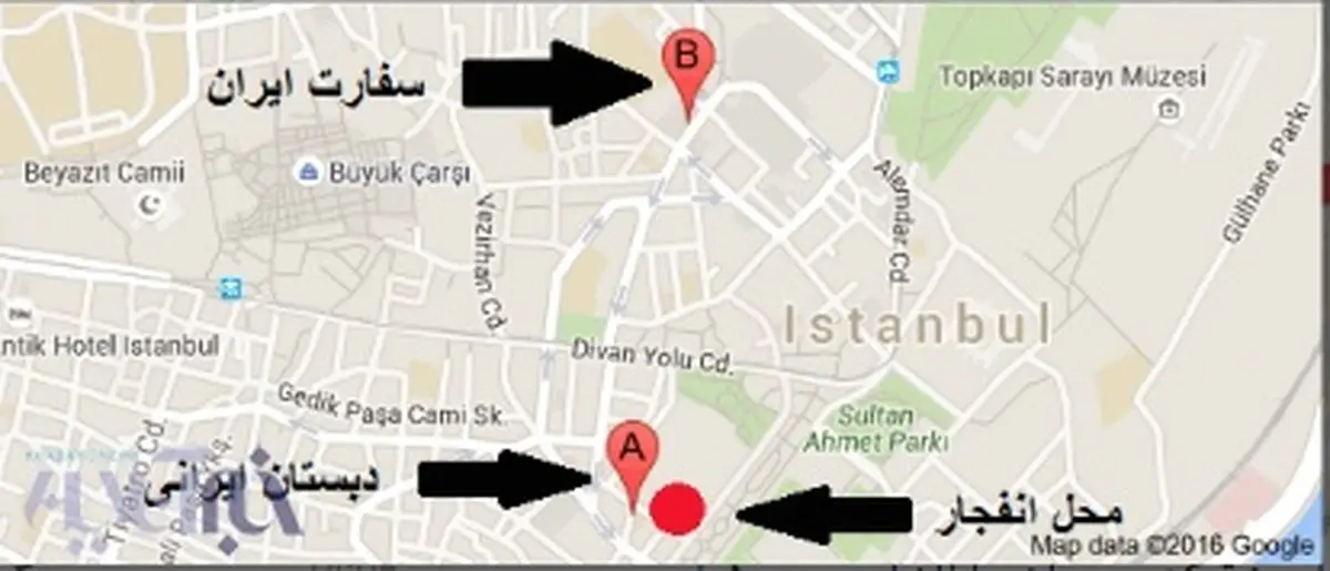 انفجار ترکیه درنزدیکی سفارتخانه ایران بود