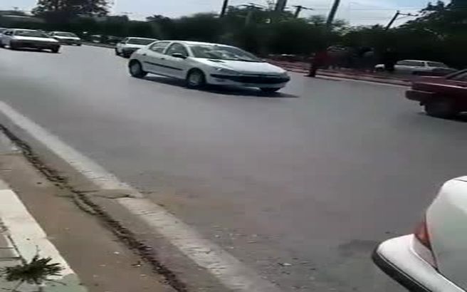 تصادف عجیب گاومیش با سمند در اهواز را ببینید
