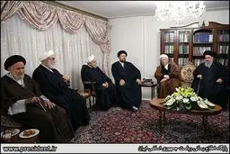 تصاویر حضور حجت الاسلام گلپایگانی، هاشمی رفسنجانی، سیدحسن خمینی، جهانگیری و ...در منزل روحانی