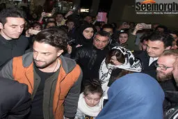 عکس / بنیامین بهادری و همسرش شایلی در اکران سلام بمبئی