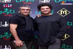 مدل موی عجیب بازیگر مشهور در اکران یک فیلم سینمایی/عکس