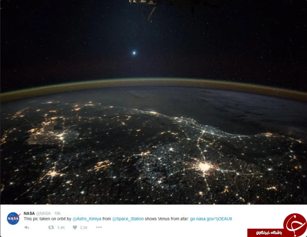 شگفتی سیاره زهره در شب + عکس