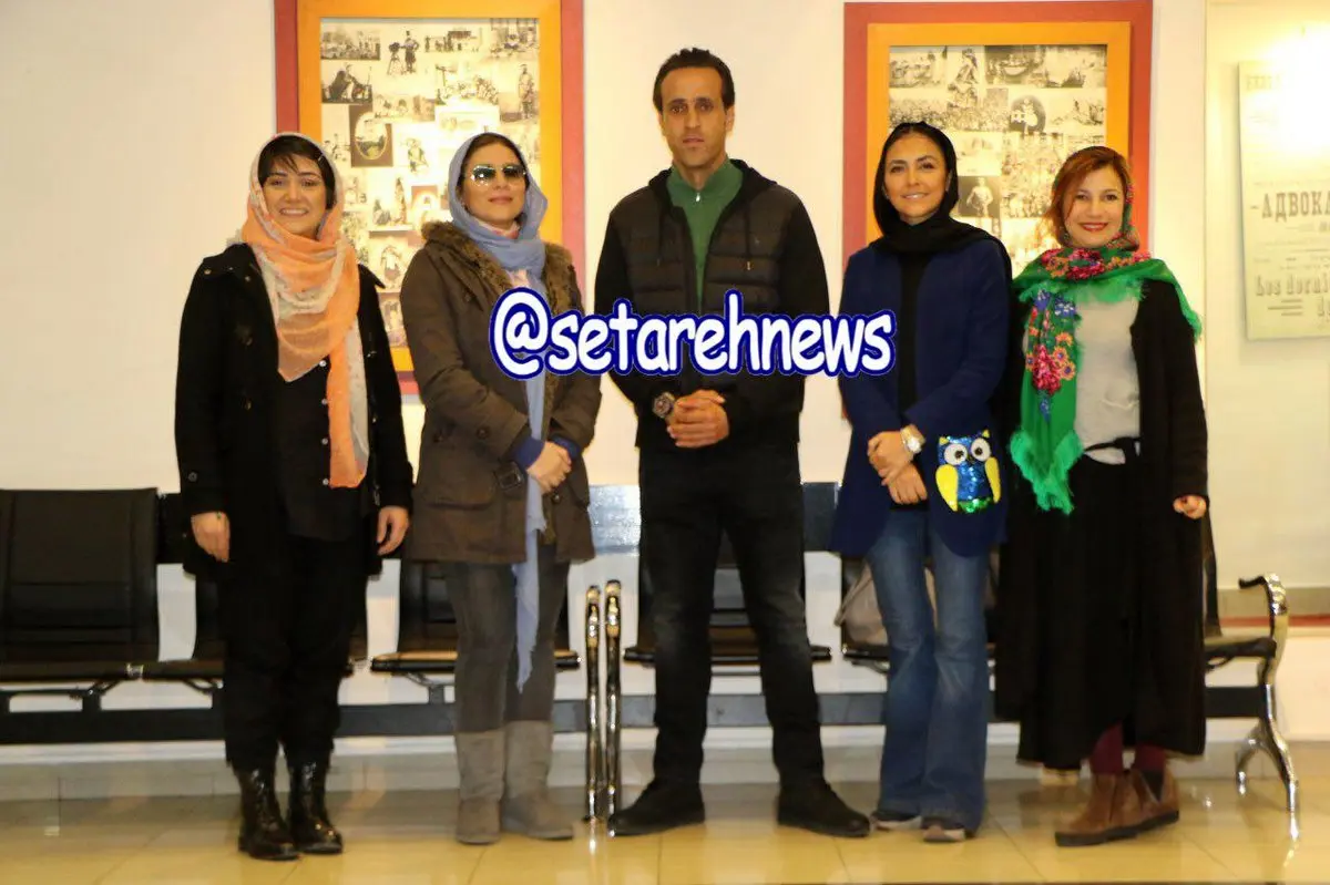 عکس یادگاری علی کریمی با باران کوثری و سحر دولتشاهی