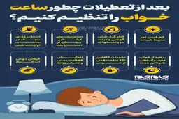 چطور ساعت خواب خود را تنظیم کنیم ؟+اینفوگرافیک
