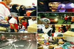 حضور هنرمندان، ورزشکاران جهت اهدای کمک‌ به مردم زلزله‌زده کرمانشاه/عکس