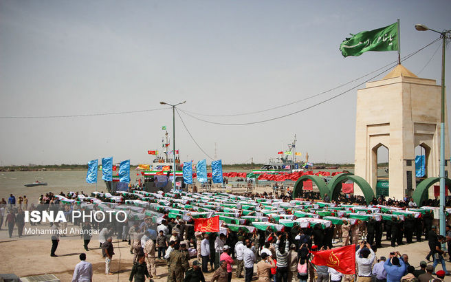 بازگشت پیکر ۱۳۵ شهید دفاع مقدس از آبراه اروند