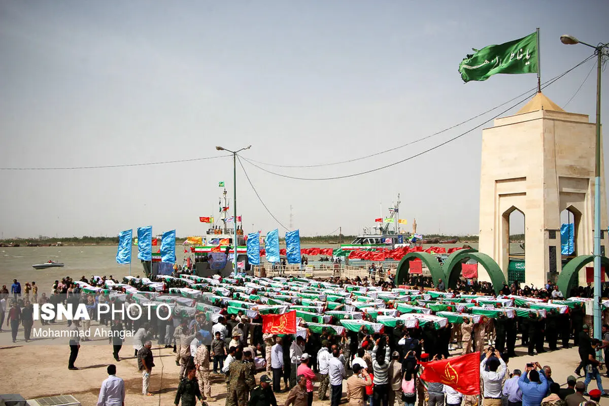 بازگشت پیکر ۱۳۵ شهید دفاع مقدس از آبراه اروند