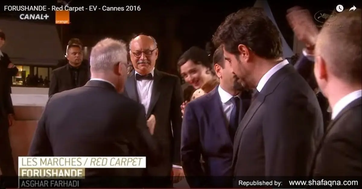 ادای احترام ترانه علیدوستی بدون دست دادن در کن +تصاویر