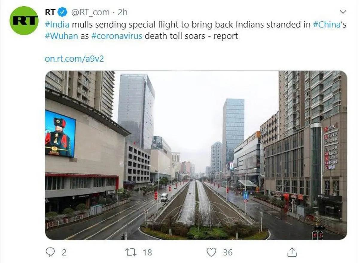 هند به شهر ویروس زده چین هواپیما فرستاد