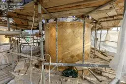 ترمیم مناره حرم امام علی(ع) / عکس