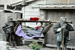 تاکسی عجیب و غریب ژاپنی 140 سال قبل/ عکس