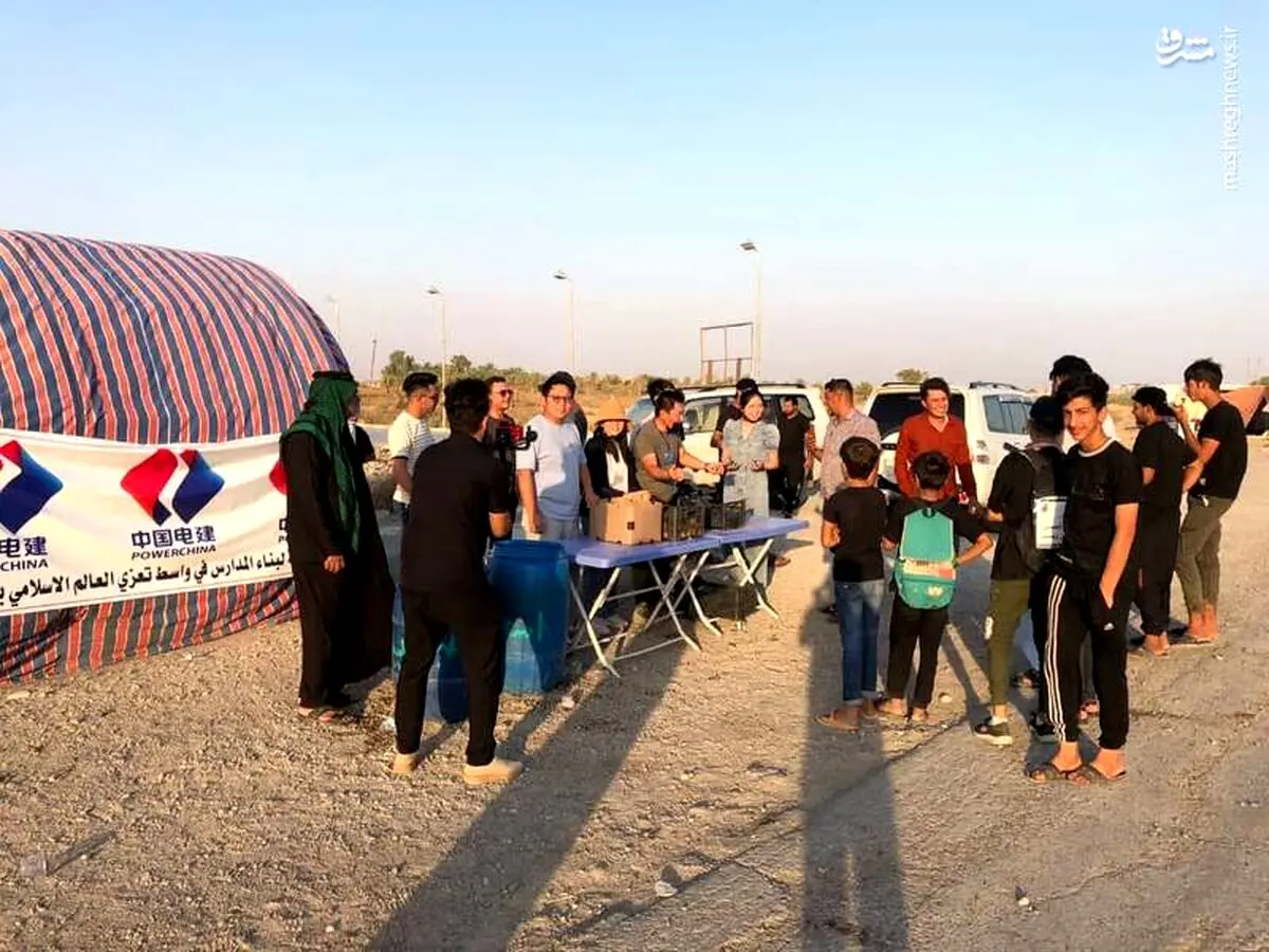 عکس|چینی ها در راهپیمایی اربعین موکب زدند