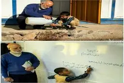 فداکاری این معلم مهربان / عکس