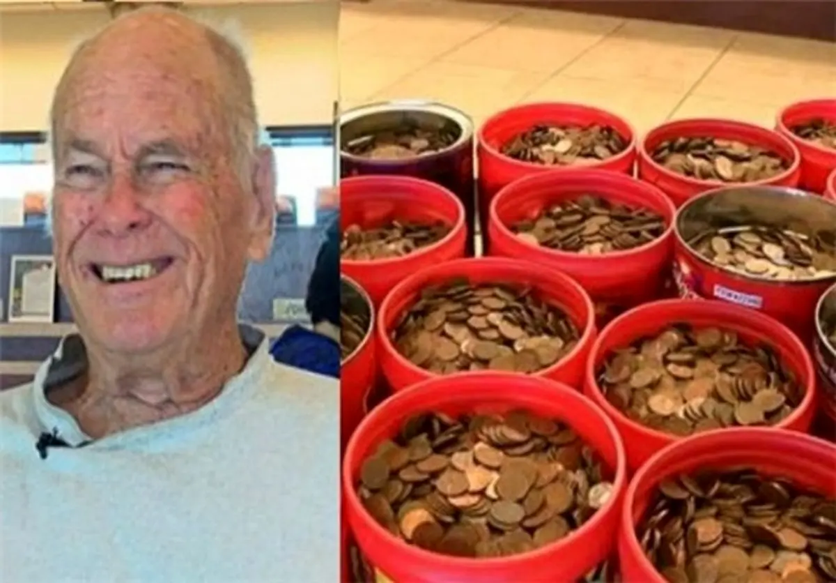 پس انداز 226 کیلوگرم سکه طی 63 سال +عکس