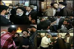 رئیسی در جمع معتکفین مسجد گوهرشاد/عکس