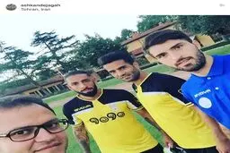 سلفی به سبک لژیونرها!/عکس