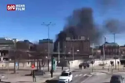 ببينيد: انفجار اتوبوس در سوئد