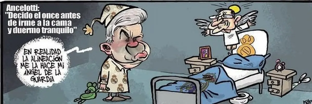 کنايه نشريه کاتالاني به آنچلوتي(کارتون)