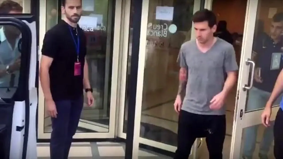 مسی بعد از خروج از بیمارستان+عکس