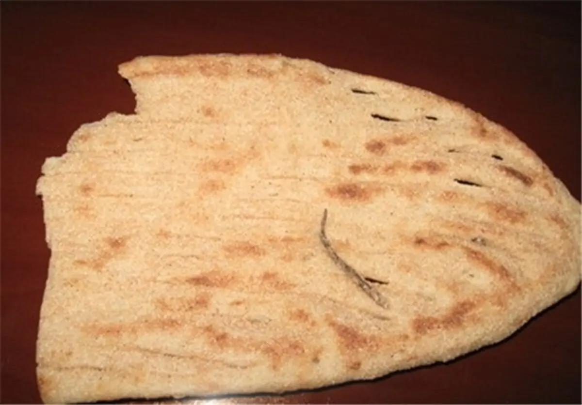 پیدا شدن دم مارمولک در نان+عکس