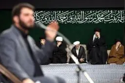 تصاویری از مراسم عزاداری شام شهادت حضرت فاطمه(س) با حضور رهبر انقلاب