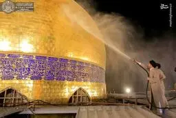 مراسم غبارربی از حرم مطهر علوی/تصاویر