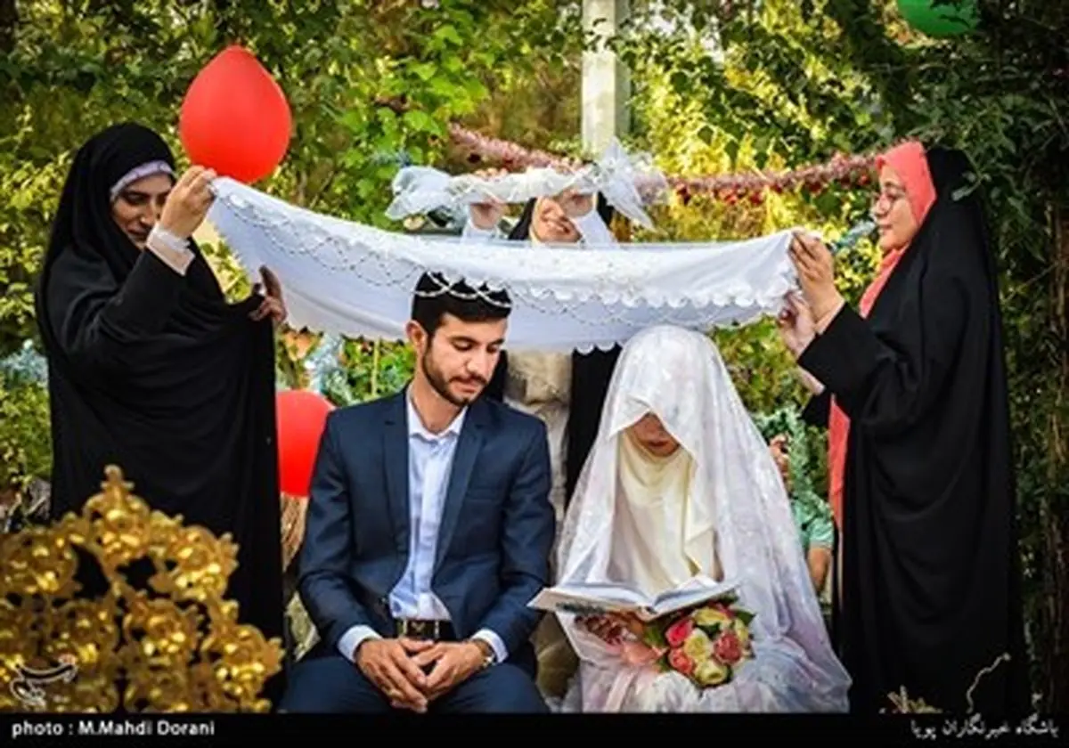 تصاویری زیبا ازمراسم ازدواج متفاوت یک زوج در گلزار شهدا