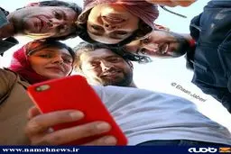 سلفی خاص بهرام رادان با ساره بیات/ عکس