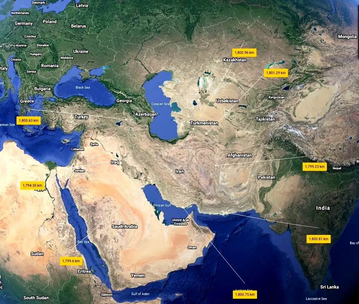 فرود موفقیت آمیز موشک‌های بالستیک ایران در ۱۰۰ مایلی ناو هواپیمابر آمریکایی +عکس