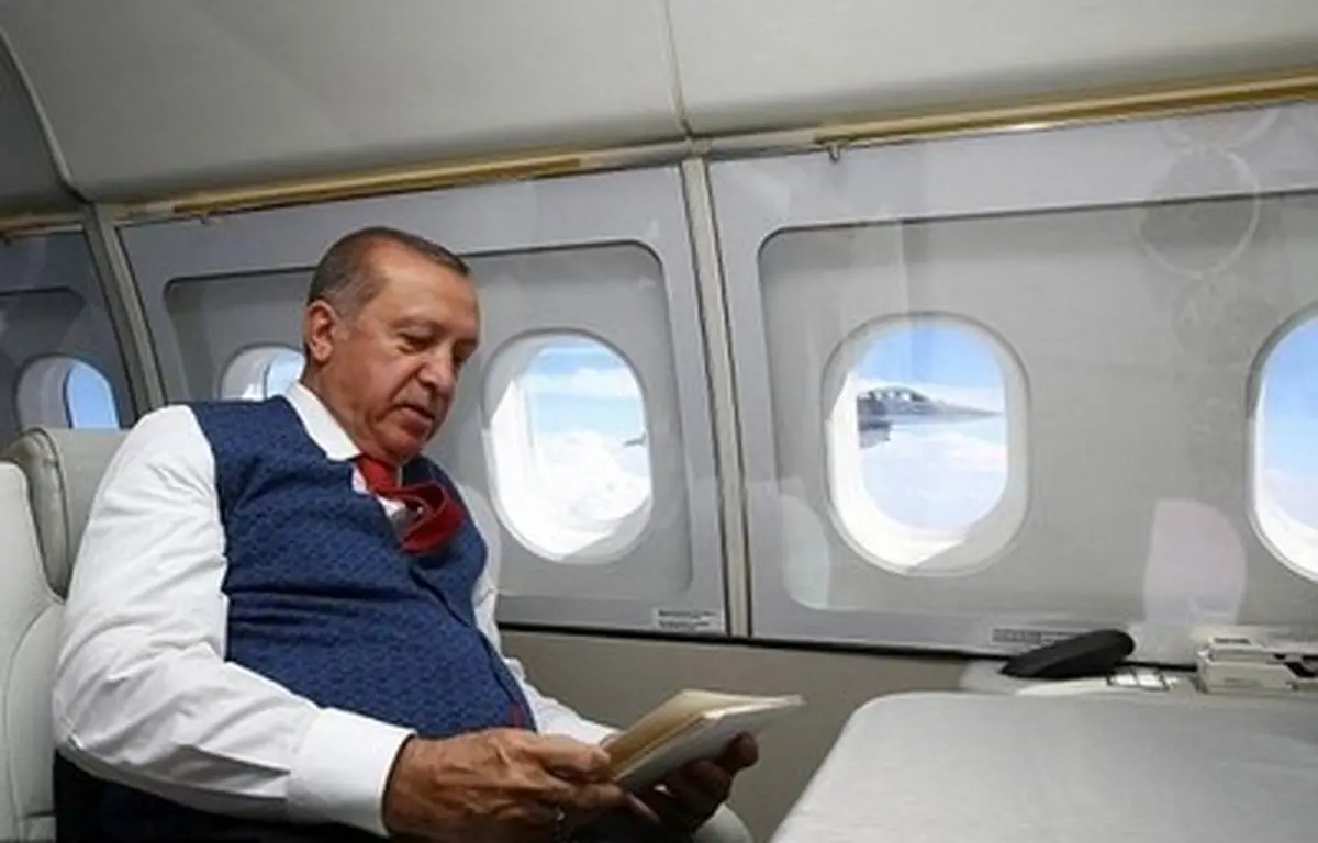 اسکورت اردوغان با جنگنده اف ۱۶/تصاویر