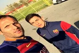 واکنش جالب پرسپولیسی‌ها در تمرین به خاطر برد بارسلونا + عکس