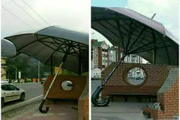 شباهت ایستگاه اتوبوس لندن و گرگان/ عکس