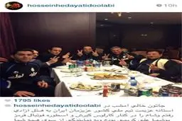 حسین هدایتی در کنار کی‌روش و علی کریمی/ عکس