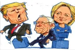 کاریکاتور/ هیلاری و سندرز علیه ترامپ!