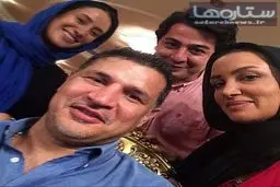 سلفی علی دایی با روناک یونسی و بهاره افشاری/ عکس