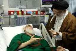 عیادت رهبر انقلاب از آیت الله هاشمی شاهرودی/تصاویر